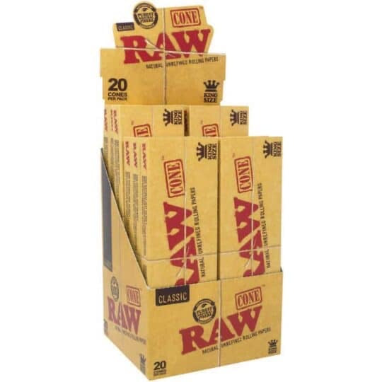 RAW CLASSIC KING SIZE CONES - 20 PACK