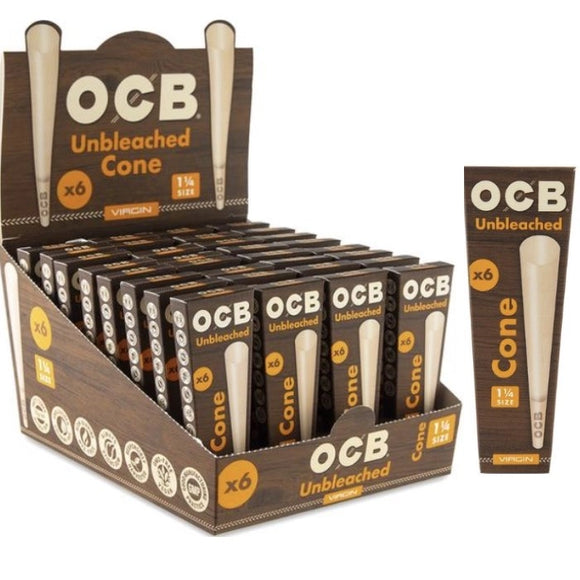 OCB Virgin Unbleached Pre-Rolled Tips in Sticks