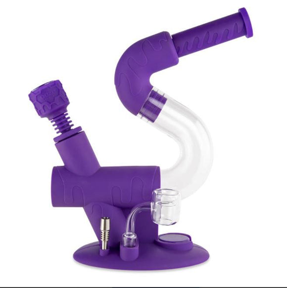 Ooze Swerve Silicone Glass Water Pipe & Nectar Collector