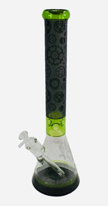 Big B Mom Glass Water Pipe Cog Design With Diffused Downstem - 1126 Grams - 18 Inches - Assorted Colors [MB207]