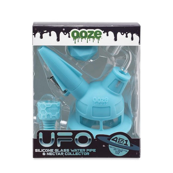 Ooze UFO 4-in-1 Silicone Glass Water Pipe & Nectar Collector