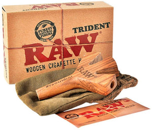 RAW Trident Wooden Cigarette Holder