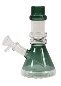 Glass Water Pipe Beaker Design With Downstem - 188 Grams - 6.5 Inches - [BN041]