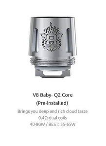 Smok TFV8 "Baby" Q2 Core 0.4 Coil 5/PK